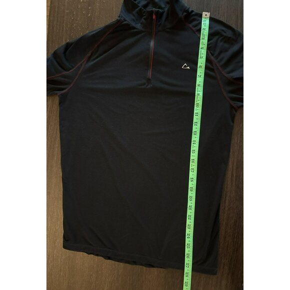 Paradox Men's Black/Red Merino Blend Long Sleeve 1/4 Zip Base Layer Pullover Siz - Picture 8 of 8